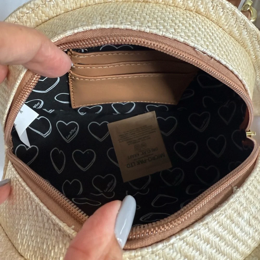 Betsey Johnson Beige Fish-Shaped Crossbody with Brown Trim